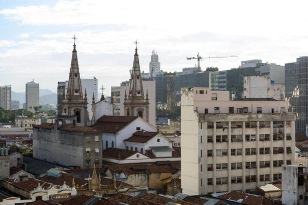 Centro Da Cidade Com Vista Para O Cristo Ріо-де-Жанейро Екстер'єр фото